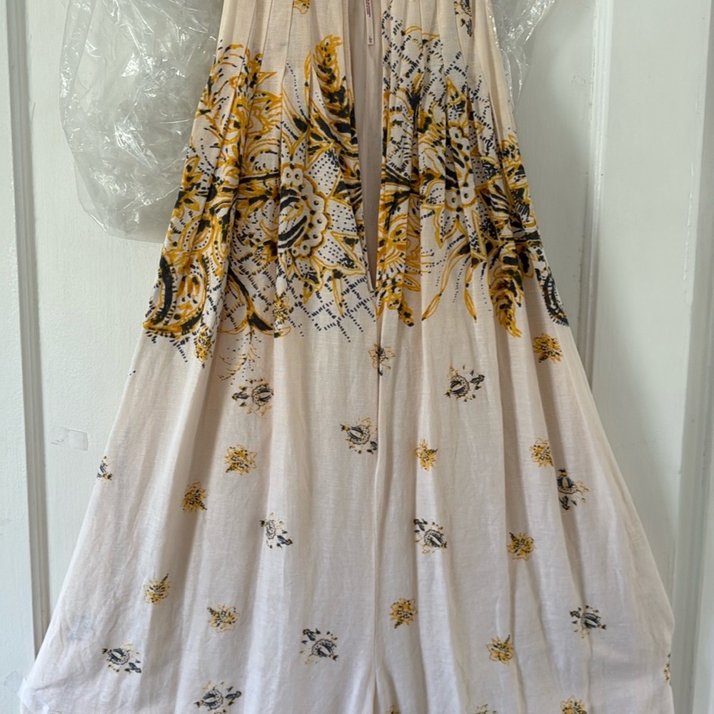 Free People Cream and Yellow Floral Jumpsuit - Picture 9 of 12